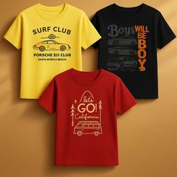 CUTE TREND Boys Typography 3 Printed Applique T-shirt-picture-31