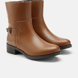 The Roadster Life Co. Women Buckle Detail Block Heel Boots-picture-28