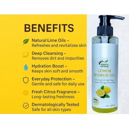 Elecsera Lemon Shower Gel- 200 ml image 3