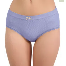 Moda Rapido Pack Of 2 Cotton Seamless Mid-rise Basic Briefs-picture-31