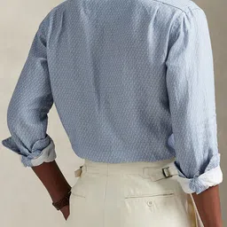 Polo Ralph Lauren Micro Ditsy Printed Custom-Fit Pure Linen Shirt image 4