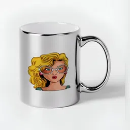 INTERNATIONAL GIFT Silver-Toned Printed Ceramic Glossy Mugs Set of Cups and Mugs-image-6