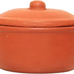 kuyavar Earthenware Serving Bowl with Lid | 500 ml | Natural Clay Bowl for Curries, Soups, Rice & Snacks-picture-12
