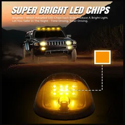 maties Universal 12V Waterproof Amber Car Top Roof Mouse Shape Light-1 Fog Lamp Car, Truck, Van LED (12 V, 55 W) image 2