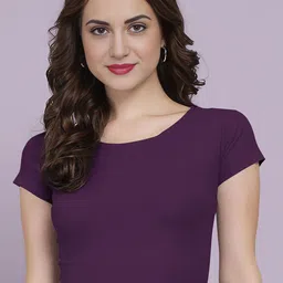 Dream Beauty Fashion Women Ribbed Round Neck Short Sleeve Fitted Crop Top-picture-12