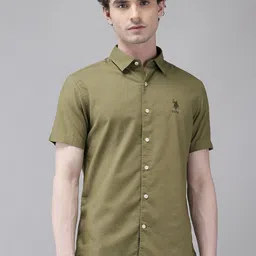 U.S. Polo Assn. Denim Co. Solid Pure Cotton Casual Shirt image 1