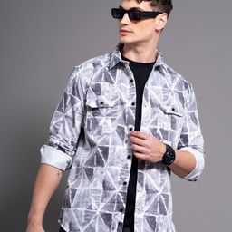 PAUL STREET Men Standard Slim Fit Opaque Printed Casual Shirt-picture-24