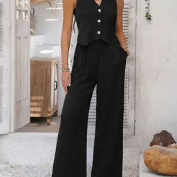 StyleCast V-Neck Top With Trousers Co-Ords-image-49