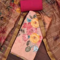 KIMISHA Women Floral Printed Unstitched Dress Material-image-18