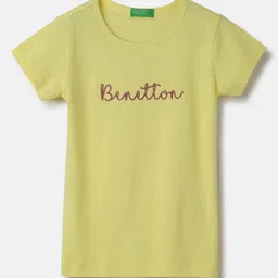 United Colors of Benetton Girls Graphic Printed Pure Cotton T-shirt-picture-38