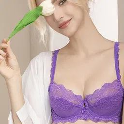 LULU & SKY Self-Designed Sheer Lace Non-Padded Bra & Thong Briefs Lingerie Set image 4