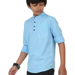 Rocket Science Boys Solid Cotton Straight Kurtas-image-13