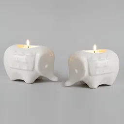 BODHI HOUSE White 2 Pieces Candle Holders-picture-13