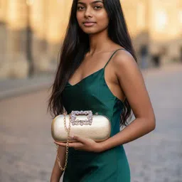 FOR THE BEAUTIFUL YOU Women Embellished Box Clutch image 5