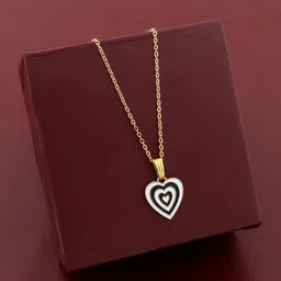 Birado Jewellery Set Of 2 Stainless Steel Gold-Plated Pearls Beaded Pendants With Chains image 3