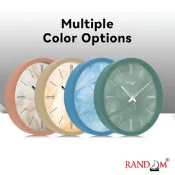 RANDOM Green & White Printed Traditional Wall Clock image 2