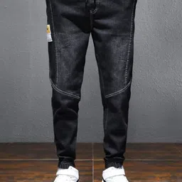 StyleCast Men Jogger Mildly Distressed Light Fade Jeans-image-37