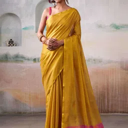 Astita Solid Tissue Saree With Blouse Piece-picture-18