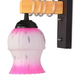 SOMIL Pink Glass Cylinder Printed Wall Lamps image 5