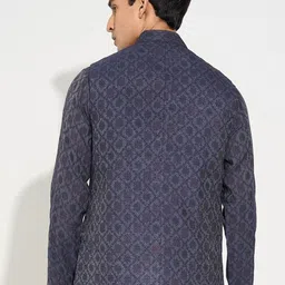 indus route by Pantaloons Embroidered Mandarin Collar Nehru Jacket image 3