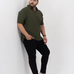 Toodle Plus Plus Size Polo Collar Pure Cotton T-Shirt image 4