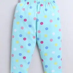 The Magic Wand Kids Polka Dots Printed Lapel Collar Shirt Pyjamas Night suit image 2