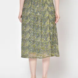 BAESD Printed Flared Midi Skirt image 5