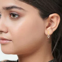 BHIMA 22K BIS Hallmark 916 Purity Yellow Gold Loop Stone Earring-picture-7