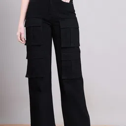 PUELLA Women Solid Straight Fit High-Rise Stretchable Jeans-image-1