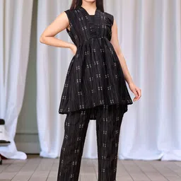 Anouk Rustic Women Ethnic Motifs Printed Regular Pure Cotton Kurta with Trousers image 3