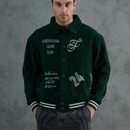 FUGAZEE Men Varsity Jacket with Embroidered image 4