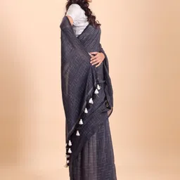 BLOUSON Woven Design Handloom Cotton Jamdani Saree image 3