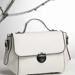 HAUTE SAUCE by Campus Sutra Women Solid Structured Satchel Bag-picture-25