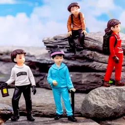 Ascension Blue Hiking Glossy Living Room 4 Pieces Medium Showpieces-picture-38