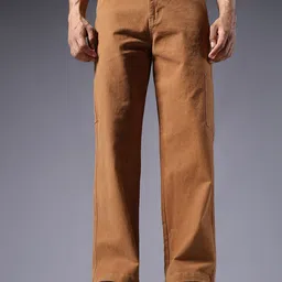 PRONK High-Rise Cotton Straight Fit Trousers-picture-41