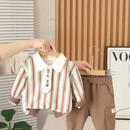 StyleCast x Revolte Boys Striped Polo Collar Sweatshirt With Joggers-image-10