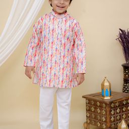 Superminis Boys Embroidered Regular Gotta Patti Pure Cotton Kurta with Pyjamas-picture-8