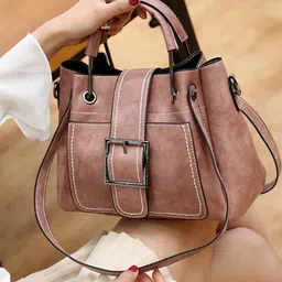 KPOP Women PU Structured Shoulder Bag With Detachable Sling Strap-picture-51