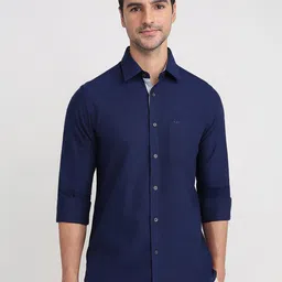 ColorPlus Spread Collar Smart Slim Fit Cotton Casual Shirt-picture-28