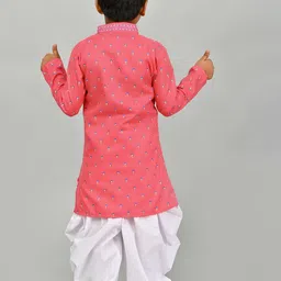 Cae Boys Floral Printed Regular Kurta with Patiala image 3