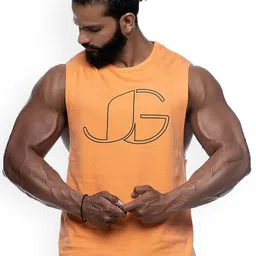 JUARI BE A GENTLEMAN Men Printed Round Neck Sleeveless Lightweight Pure Cotton Gym Vest-picture-29