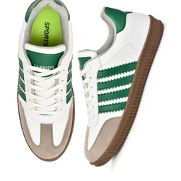 Erix Men White Synthetic Leather Sneakers image 3