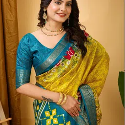 SHOPLANCE Ethnic Motifs Zari Saree image 5