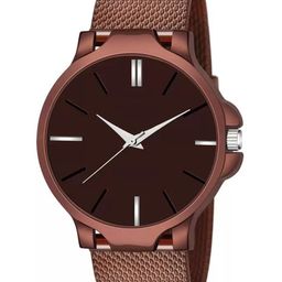 CSAMON Men Round Dial & Textured Straps Analogue Watch 3Kan LR 05 BRO Safar-picture-30