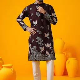 SOJANYA LUXE Men Embroidered Thread Work Kurta-picture-3