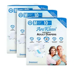 Arokleen Set Of 3 Disposable Adult Diapers - M - 10 Pcs Each-picture-15