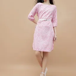 Colour Me by Melange Print A-Line Dress image 5