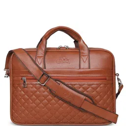 Leather World Unisex PU Two Handles Laptop Bag With Non-Detachable Sling Strap image 5