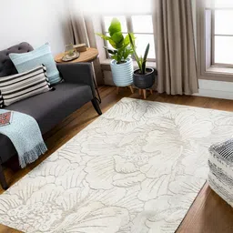 PLIVANA Beige Floral Design Carpet image 5