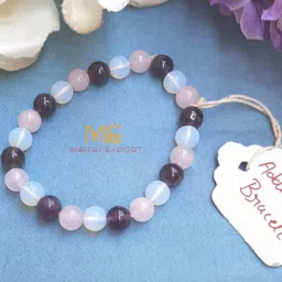 Divine souvenirs Unisex Artificial Beaded Elasticated Bracelets image 2